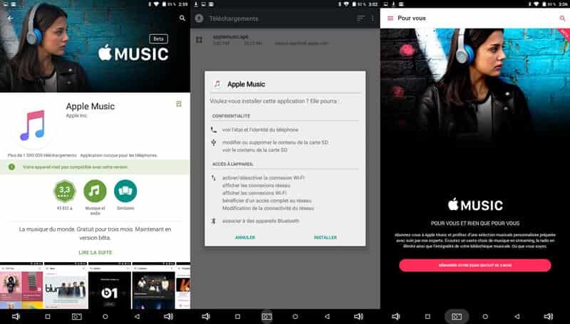 installer Apple Music sur Android