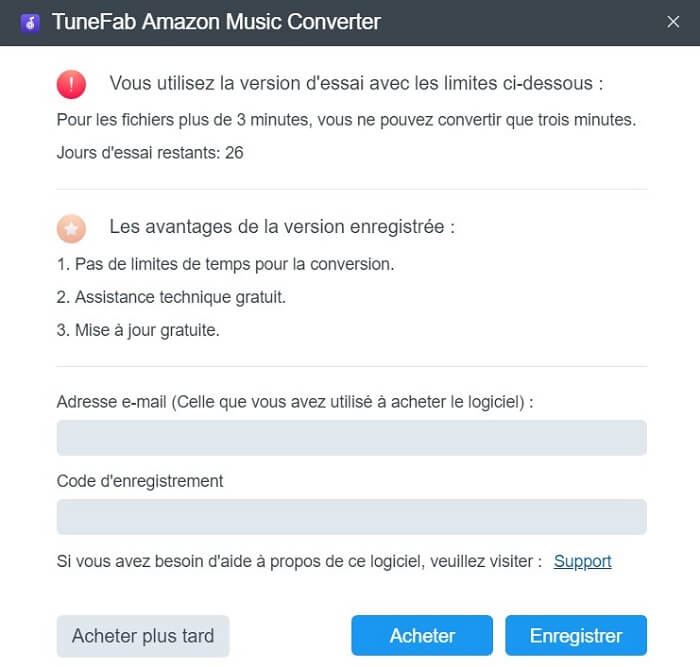 Activer TuneFab Amazon Music Converter