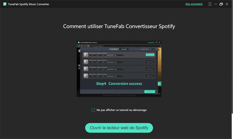Interface d’accueil de TuneFab Convertisseur Spotify