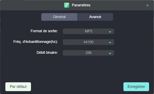 Personnaliser les paramètres audio